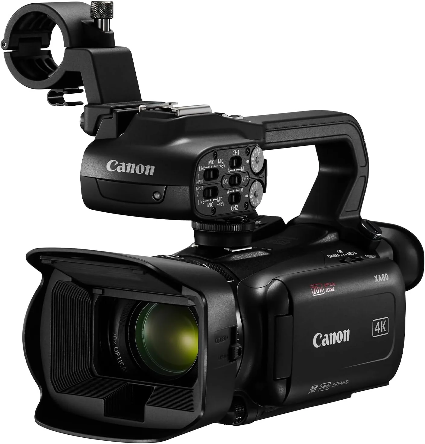 Canon XA60 Professionelle 4K Videokamera, 20x optischer Zoom, CMOS Sensor