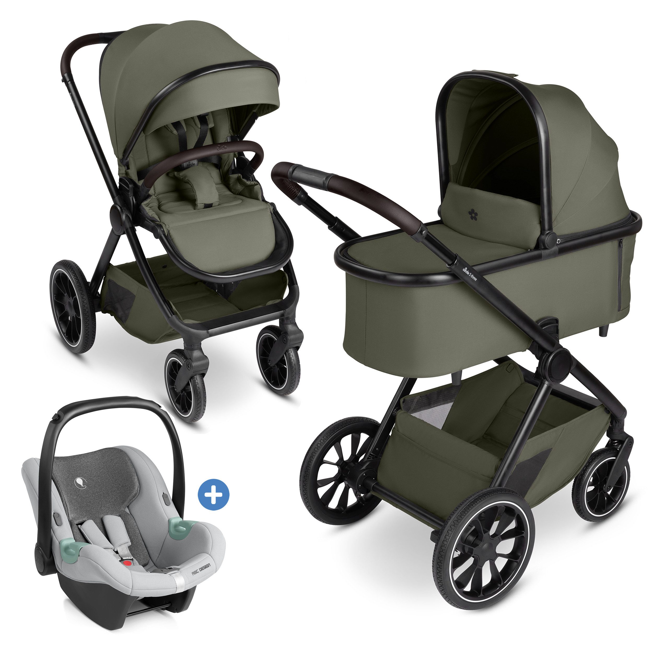 Kombi-Kinderwagen ABC Design S Three - Wheat