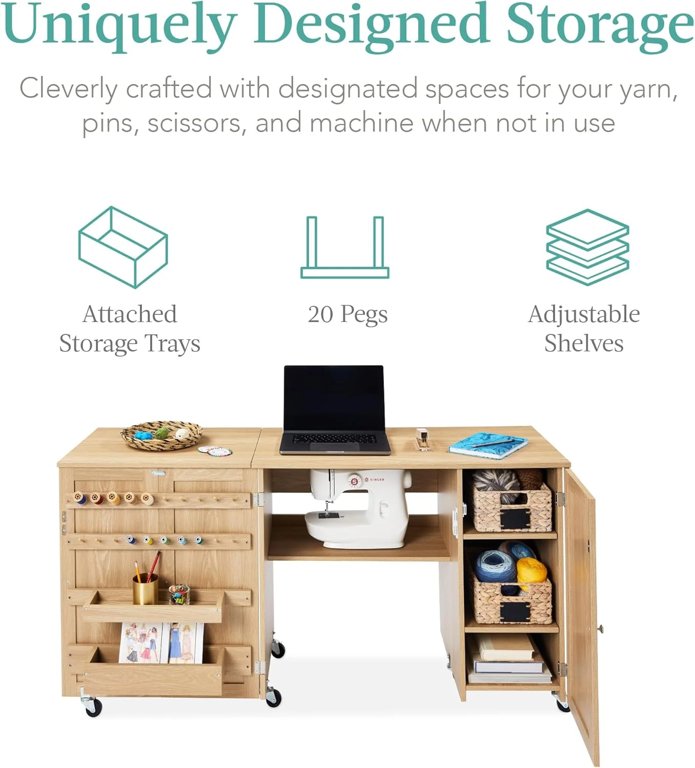Large Folding Sewing Table