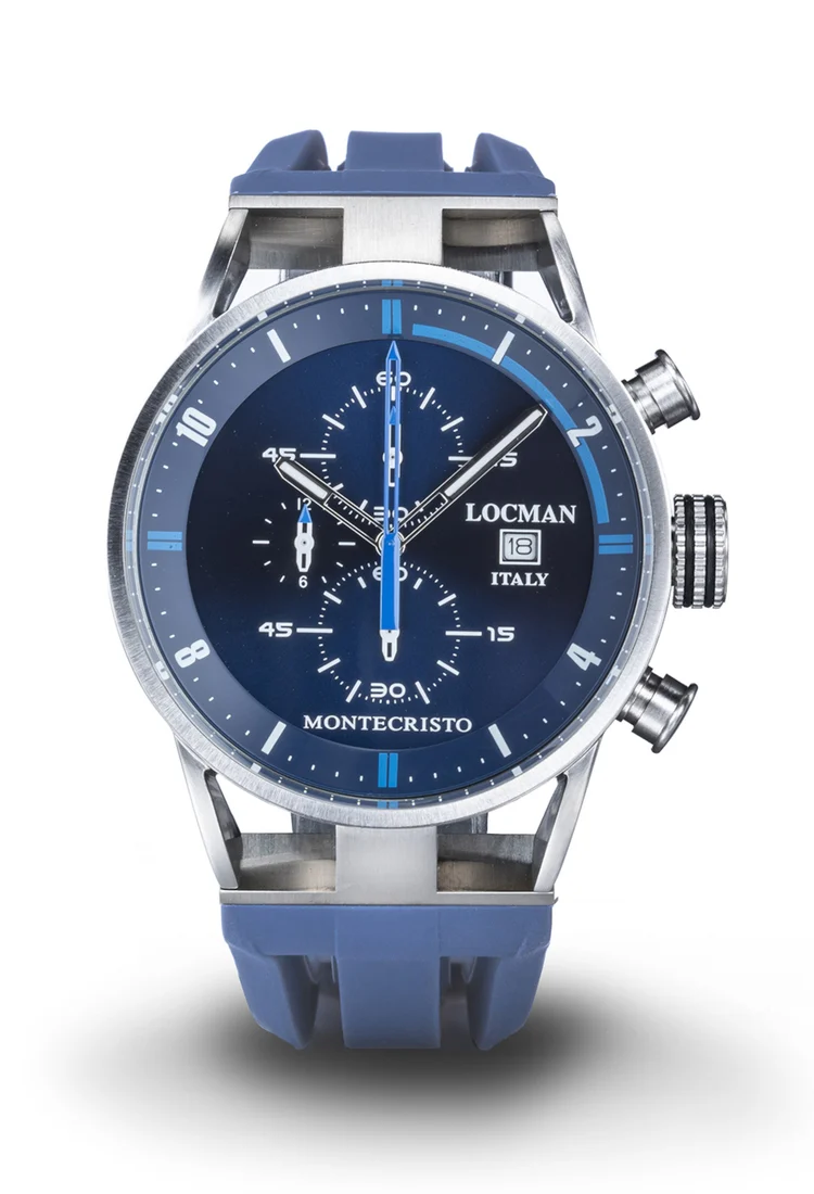 Locman Montecristo Chrono quarzo blu silicone azzurro 0510A02S-00BLSKSB