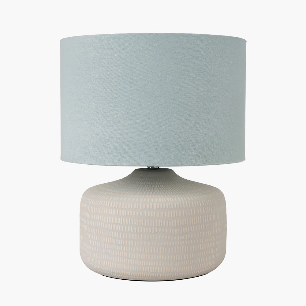 Duck Egg Textured Ceramic Table Lamp and Shade