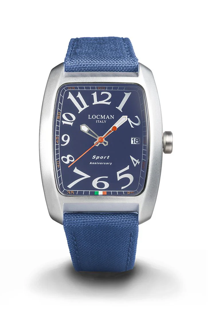 Locman Sport quadrante blu cinturino in tela blu 0471L02S-LLBLORCB