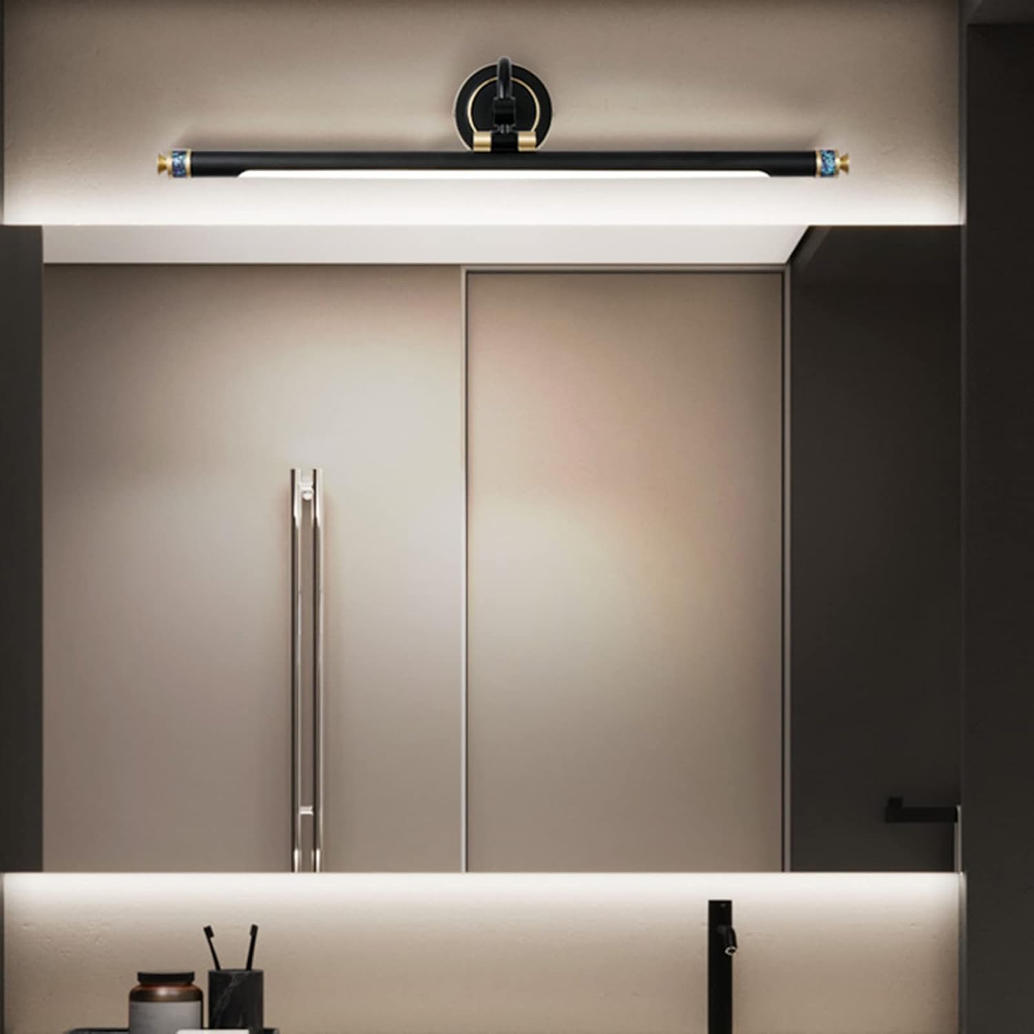 Waschtischbeleuchtung, LED-Spiegel-Frontleuchte, Badezimmer, wasserdicht, beschlagfrei, Make-up-Licht, moderne Luxus-Dekor-Wandleuchte, Waschtischbeleuchtung, Badleuchten (81 cm, neutrales Licht)