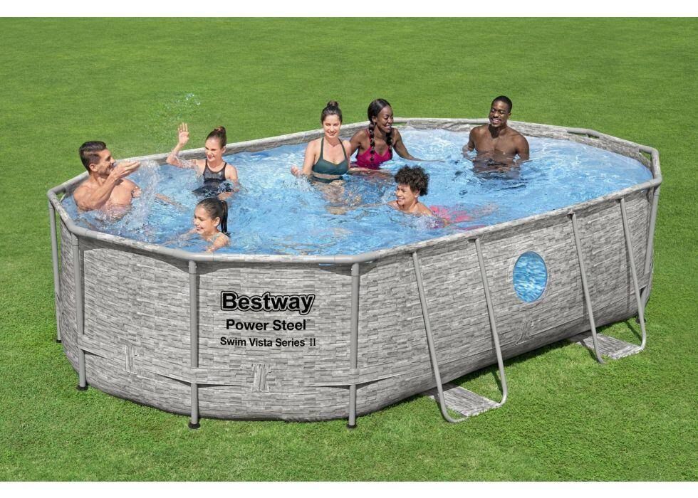 Piscine Bestway tubulaire ovale Power Steel Vista