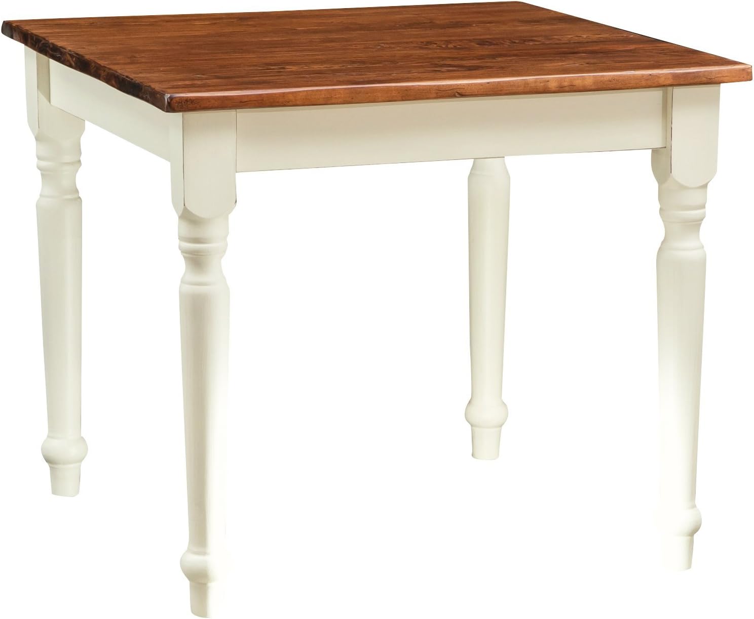 Biscottini tavolo quadrato legno massello 90x90 cm | Tavolo da cucina e sala da pranzo | Tavolo legno esterno e interno
