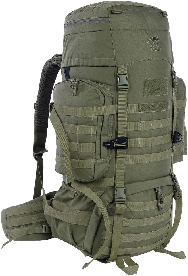 Tasmanian Tiger TT Raid Pack MKIII 52 Liter Militär Outdoor Rucksack mit abnehmbarem Hüftgurt, Molle System kompatibel und Trinksystem-Vorbereitung