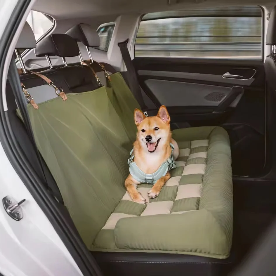 Large Dog Car Seat Bed �C Waterproof & Bolstered with Anti-Slip Base