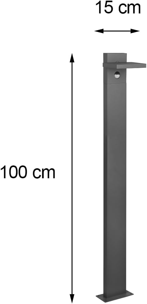 meineWunschleuchte 2er Set Außen Wegeleuchten schwenkbar mit Bewegungsmelder, Höhe 100cm