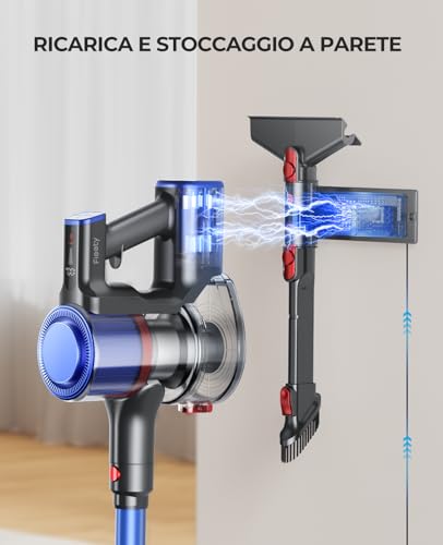 45kPa/550W/60Mins Aspirapolvere Senza Fili Potente Scopa Elettrica Senza Fili con tavoletta aromatica Aspirapolvere Verticale Anti Avvolgimento Aspira Briciole per Pavimenti/Tappeti : Amazon.it: Casa e cucina