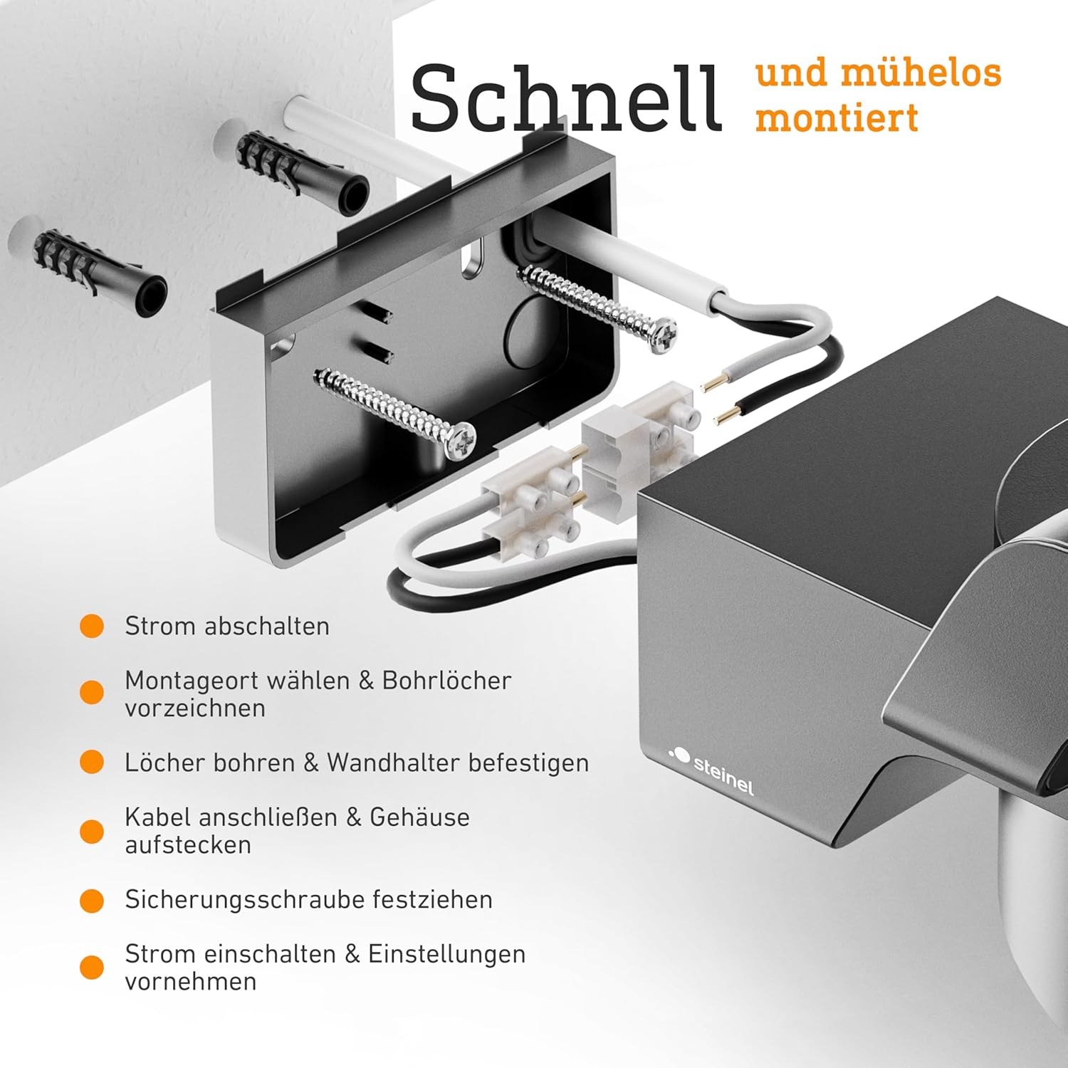 Steinel LED Strahler XLED PRO Expanse S Anthrazit, 240°/12 m Bewegungsmelder, Panorama Flutlicht, LED Panel voll schwenkbar, 14.3 W, 3000K, IP54