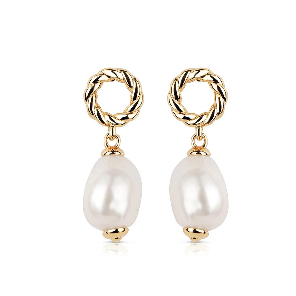 Newbridge Silverware | Sappho Baroque Pearl Earrings