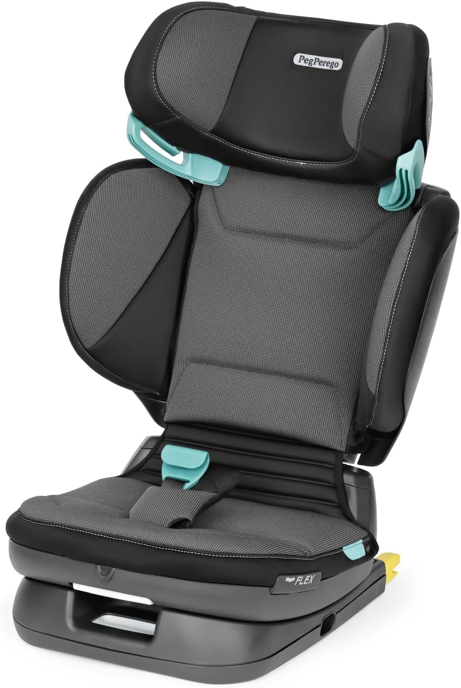 Peg Perego Viaggio Flex Seggiolino Auto ISOFIX con Tecnologia Avanzata, Reclinabile, Pieghevole, Schienale Rinforzato, per Bambini da 100 a 150 cm (3-12 anni), 15-36 kg, Crystal Black