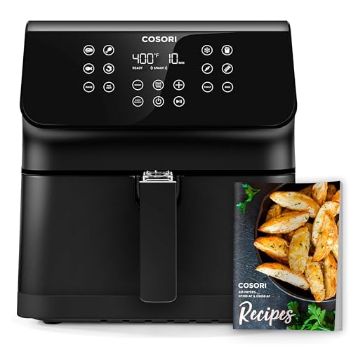 COSORI 12 in 1 Air Fryer 5.8QT, Toast, Bake, Nutrition Facts for 100  In App Recipes, AdaptIQ Tech Fast Cook, for Main & Side Dishes, Snacks, Leftovers, Detachable Square Basket, Dishwasher Safe : Home & Kitchen
