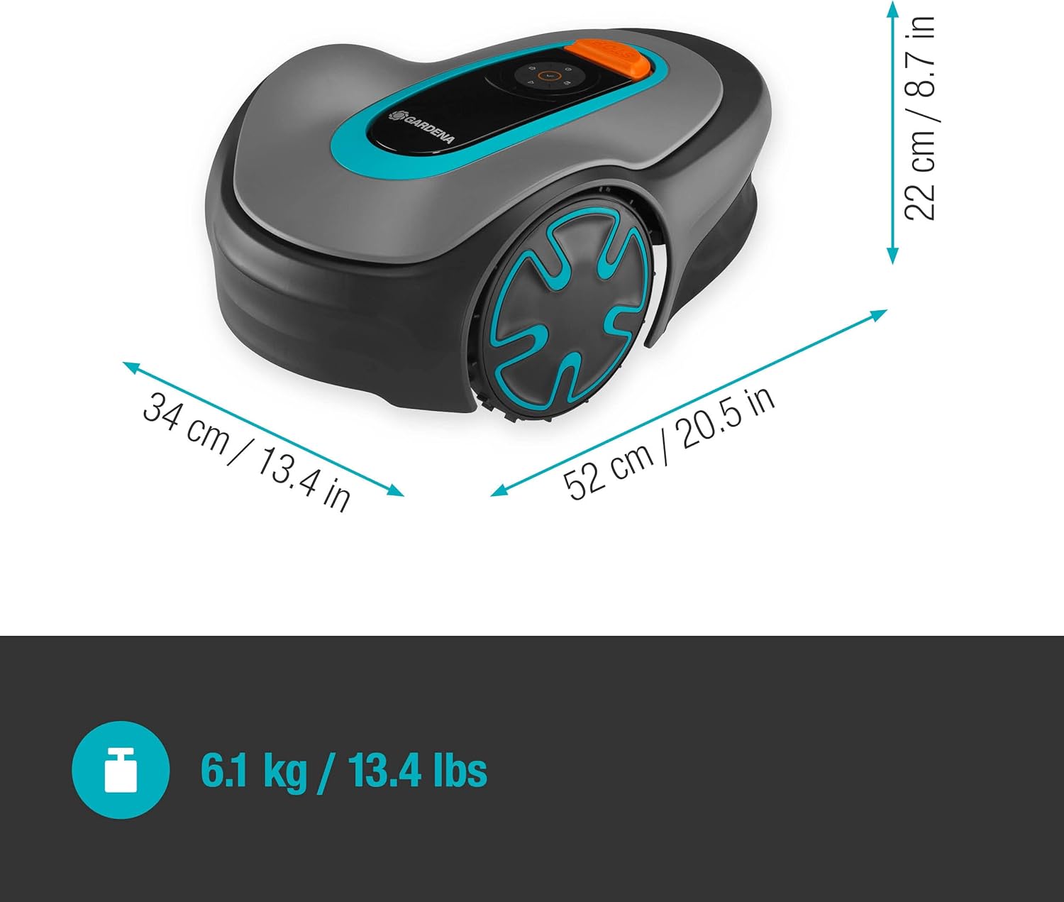 Gardena Mähroboter SILENO minimo 250 m2: intelligenter Rasenmäher mit optimaler Konnektivität, mit Gardena Bluetooth App programmierbar, DE-Version (15201-20)