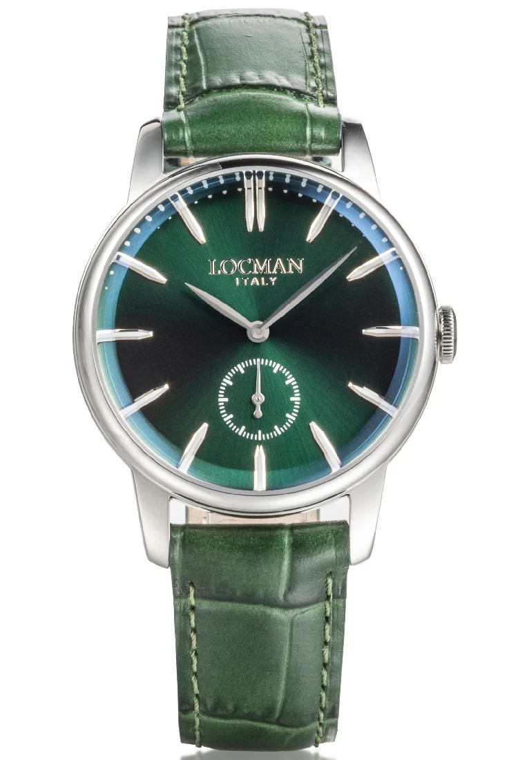 Locman 1960 37mm verde piccoli secondi pelle 0257A03A-00GRNKPD
