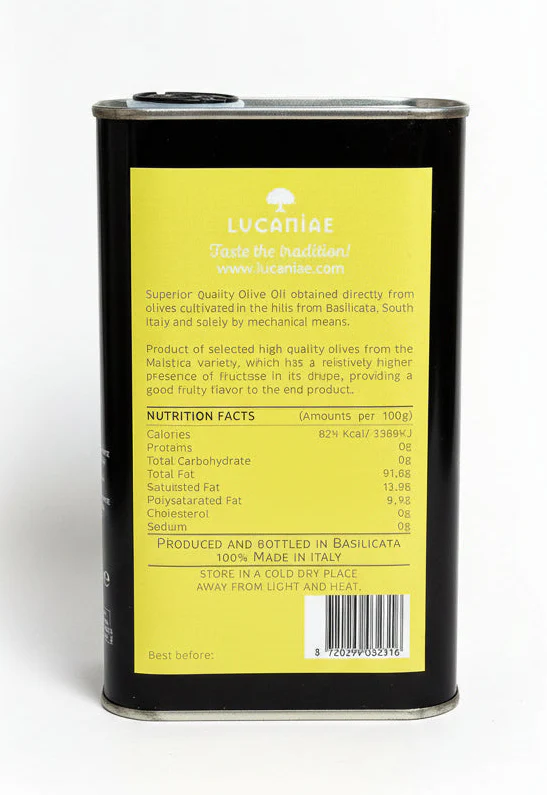 Italian Extra Virgin Olive Oil - BIO - 0.5 Lt. (Can)