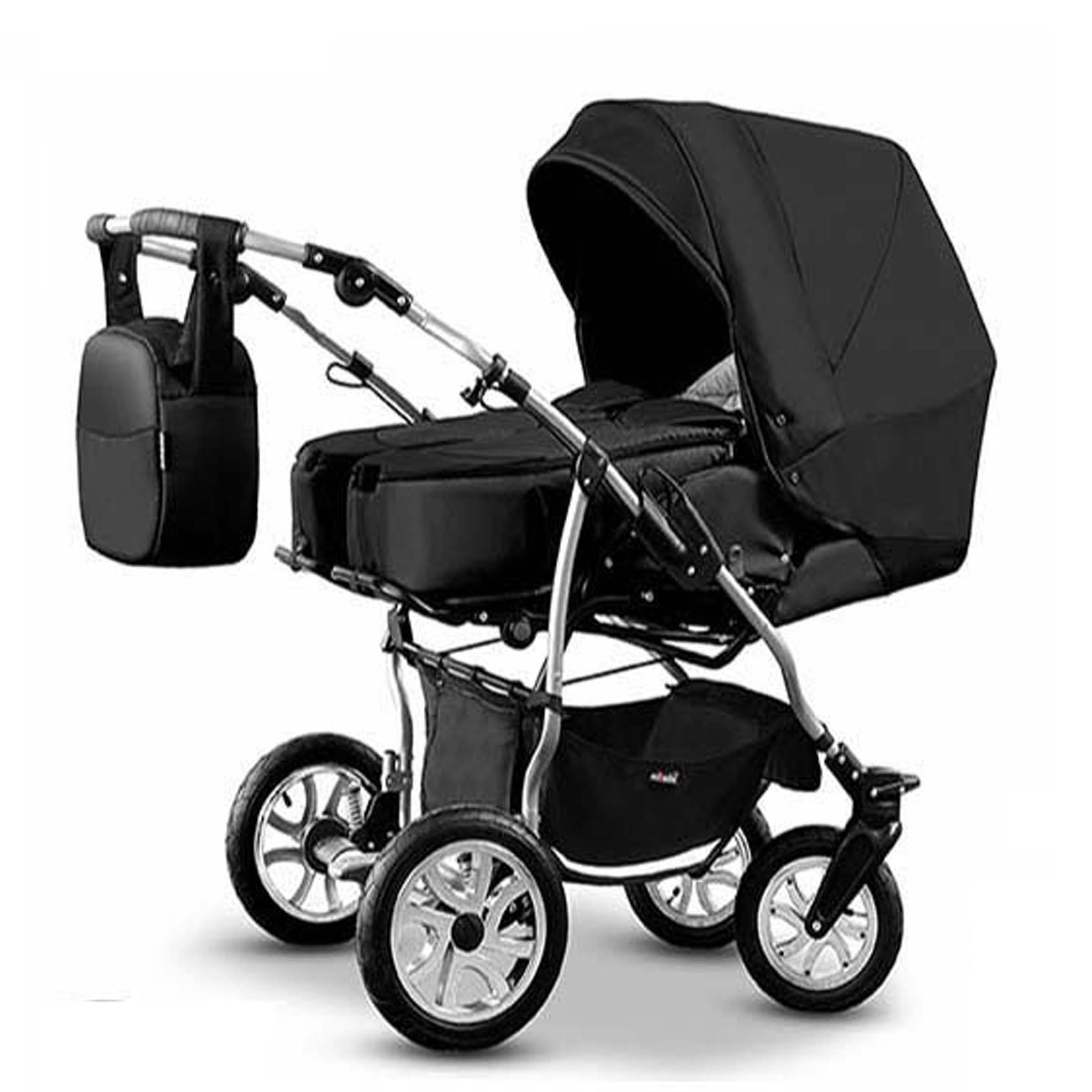 Zwillings-Kombikinderwagen City Twin 2 in 1 inkl. Sportsitze und Zubehör in 19 Farben
