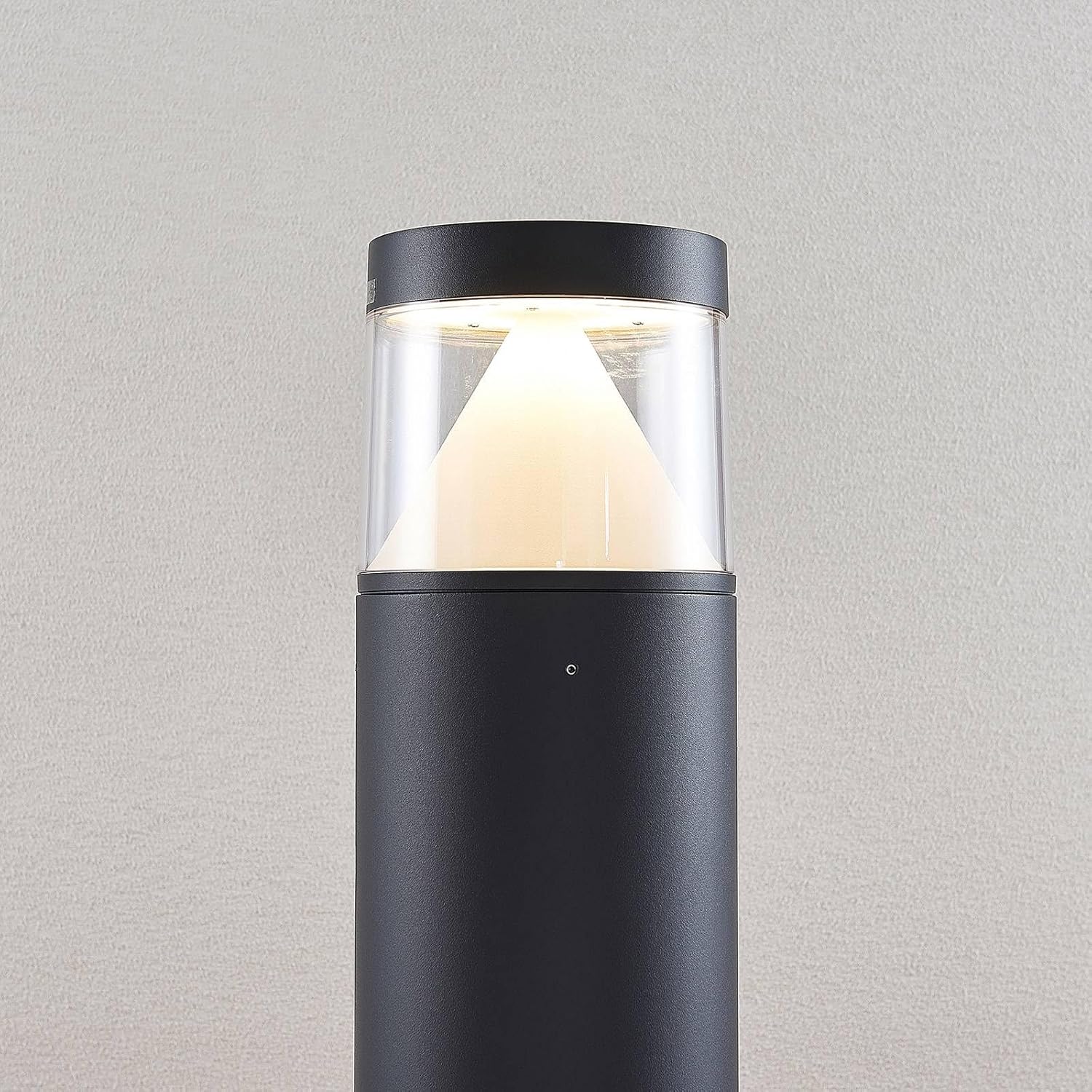 Lucande LED Außenleuchte Darja (spritzwassergeschützt (Modern) in Alu aus Aluminium (1 flammig,) - Wegeleuchte Pollerleuchte Wegelampe Sockelleuchte