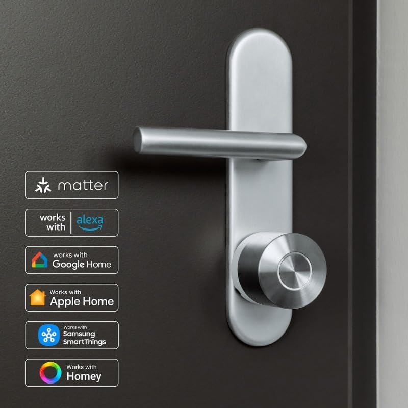 Nuki Smart Lock Pro mit Bluetooth, WLAN & Matter, für mühelose Integration ins Smart Home, elektronisches Türschloss ermöglicht Tür aus der Ferne zu sperren, einfach zum Nachrüsten ohne Zylindertausch