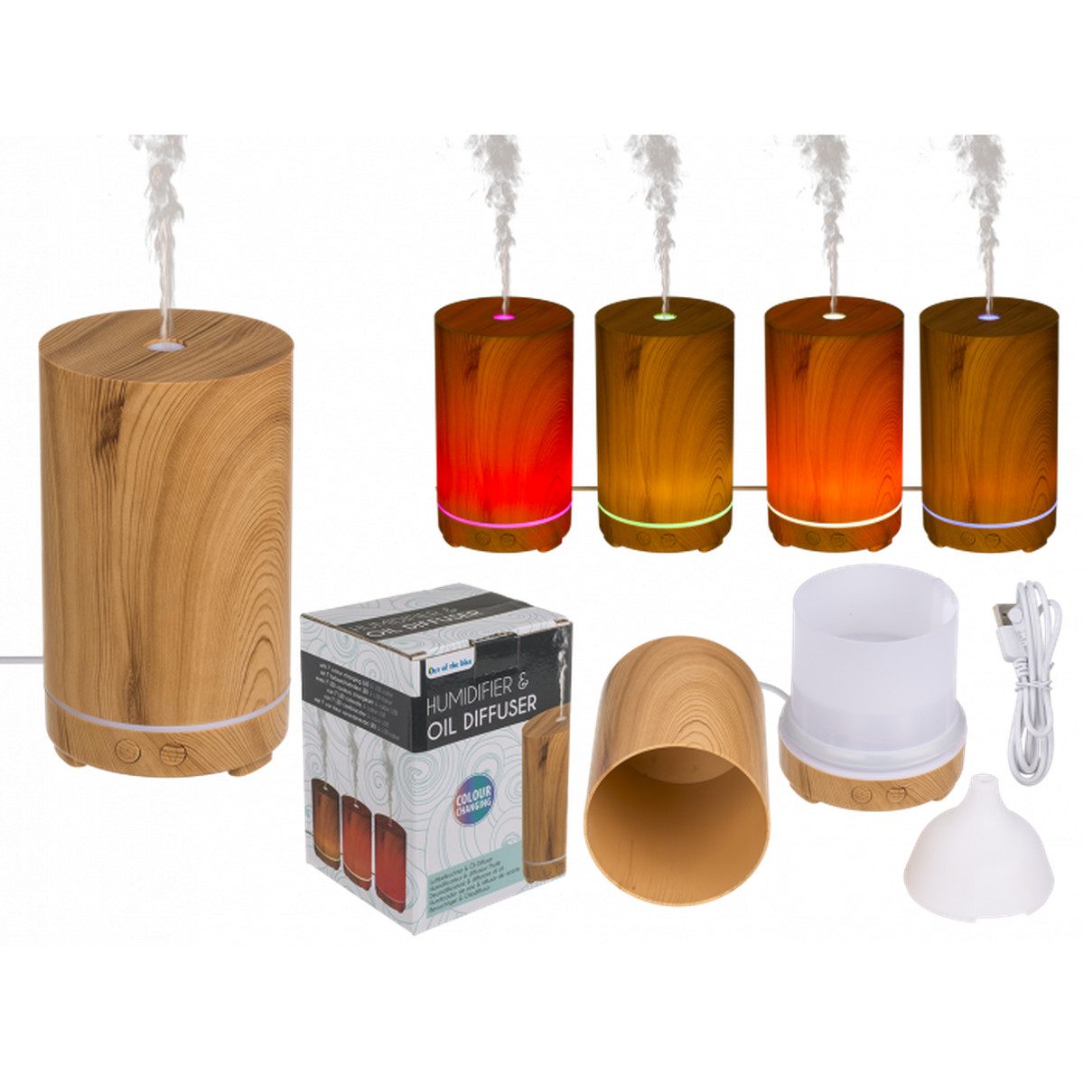 Luftbefeuchter Luftbefeuchter/Öl-Diffuser, Wooden Tower Optic