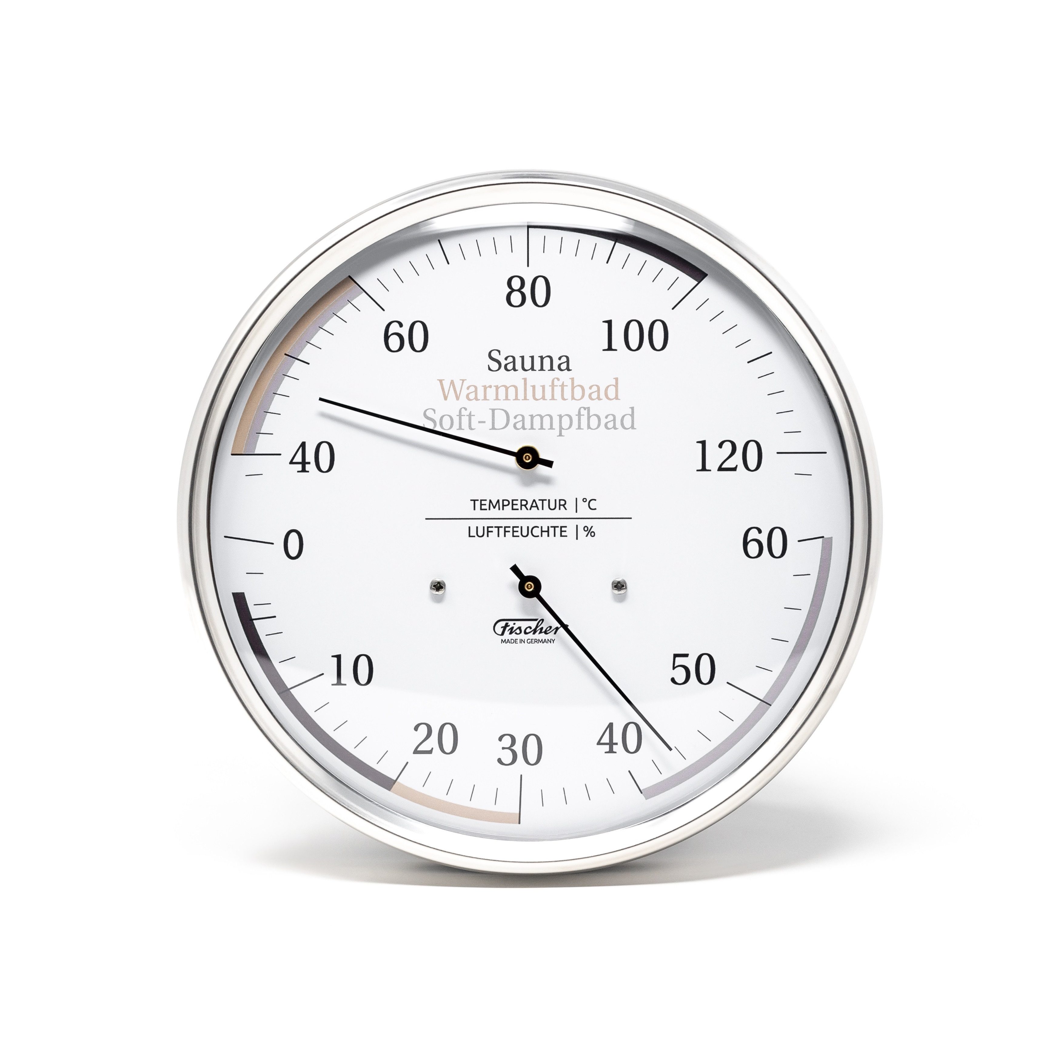 Klimamesser 184.01 Sauna-Thermohygrometer 130 mm Edelstahl Made in Germany