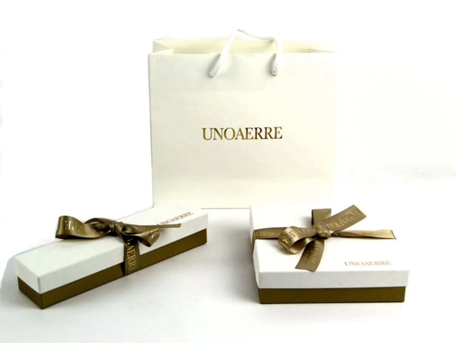 Bracciale Unoaerre 2348 a maglia piatta in bronzo dorato giallo