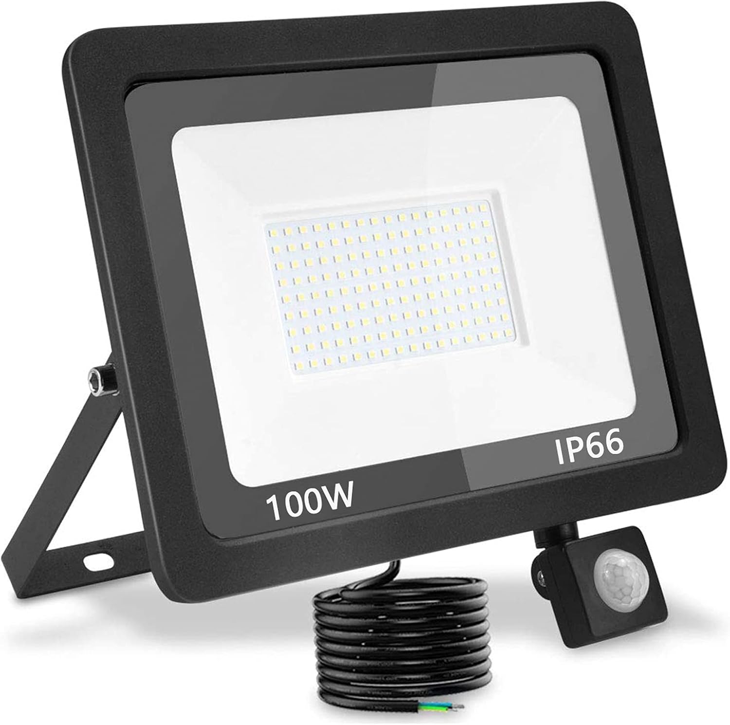 LED Strahler Außen mit Bewegungsmelder 100W, Superhell 10000LM Led Außenstrahler 3500K LED Fluter Flutlicht, IP66 Wasserdicht Scheinwerfer für Garten,Garage,Hof(Warmweiß-10pcs,100W)