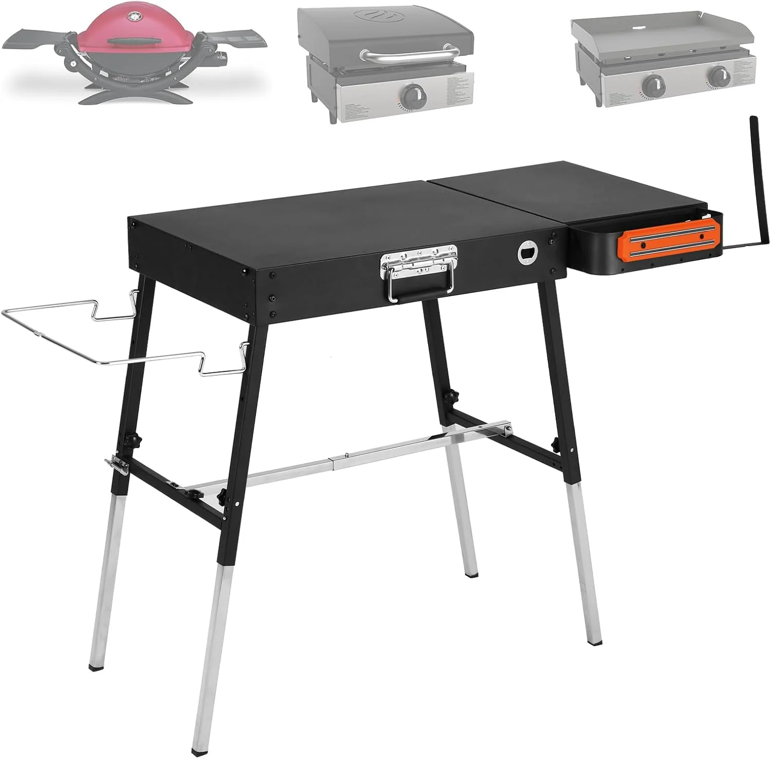 GANGSHELO Portable Folding Grill Stand for 17/22 Blackstone Griddles &ndash; Durable Outdoor BBQ Table