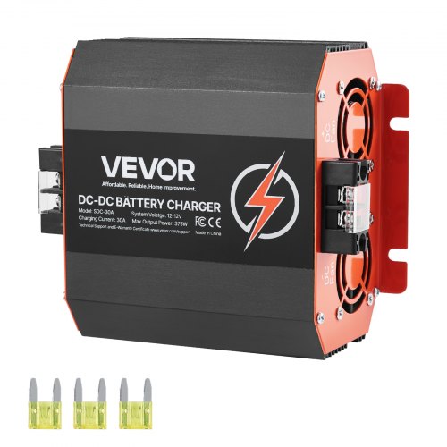 VEVOR 12V 30A DC/DC-Batterieladegerät 375W für Blei-Säure und Lithium-AGM-GEL