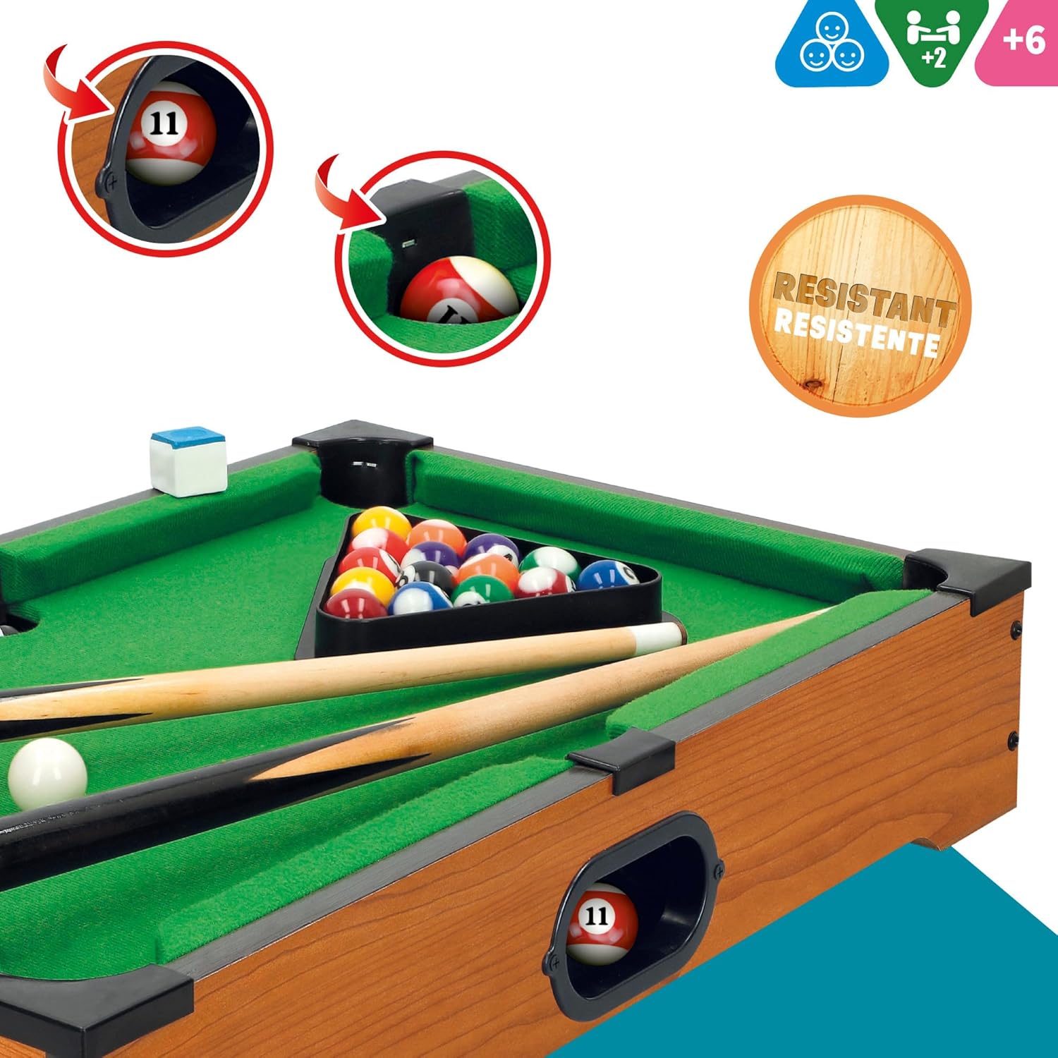 BILLAR AMERICANO MADERA SOBREMESA 62X36