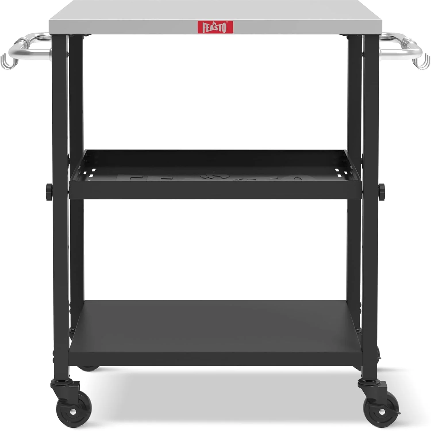 Outdoor Grill Table Pizza Oven Table for Outside with Adjustable Shelf