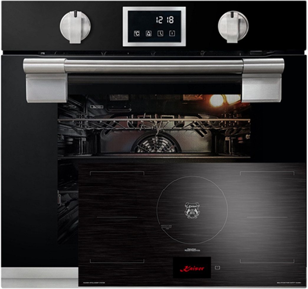 Backofen-Set Herd Set Autark Einbau Backofen, Pyrolyse Backofen, 11 Funktionen mit Induktionskochfeld 90 cm TFT Display, FREE Zone EH 6338 s+KCT 9140 FI