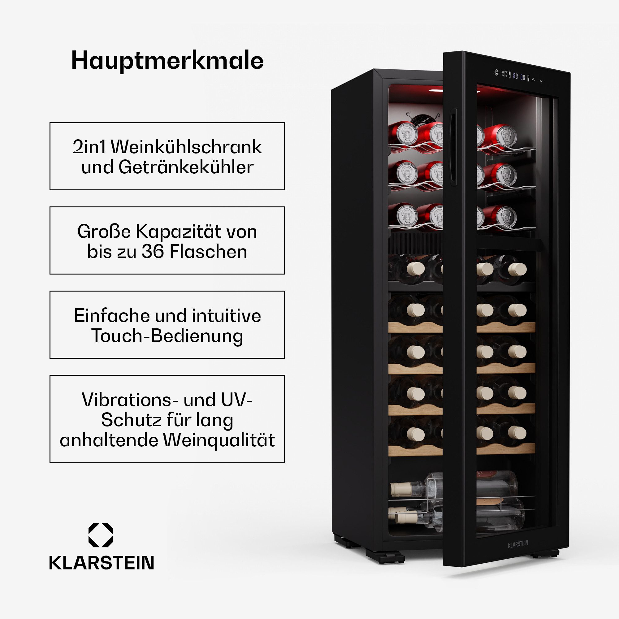 Weinkühlschrank Bovella 36 Duo+