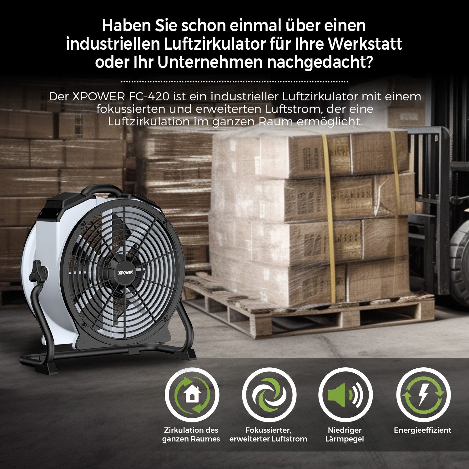 Tischventilator FC-420 Mehrzweck 18