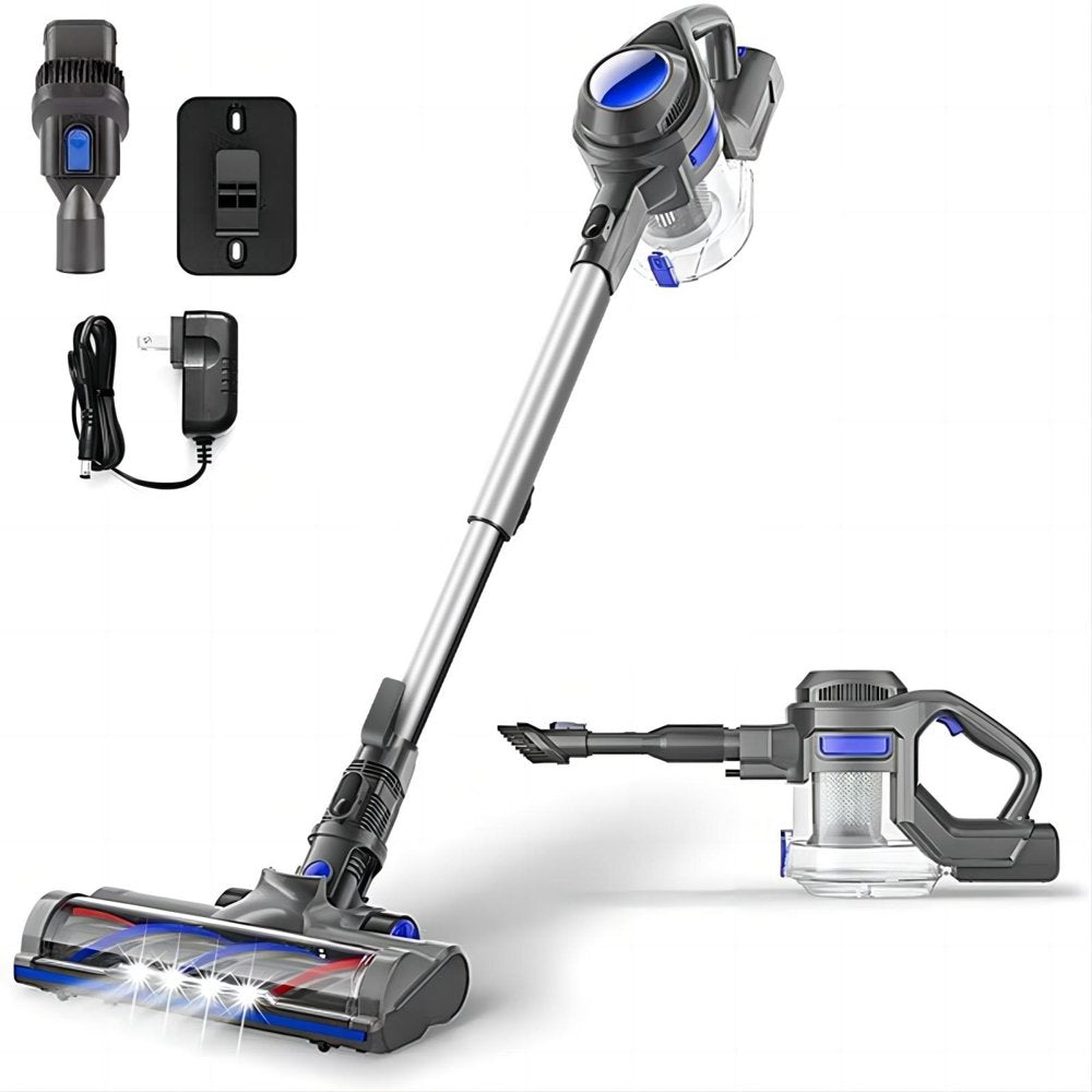 MOOSOO XL 618Pro Cordless Vacuum, 4 in 1 Lightweight Stick Cleaner, 20Kpa Suction, 1.3L Dust Cup, Detachable Battery