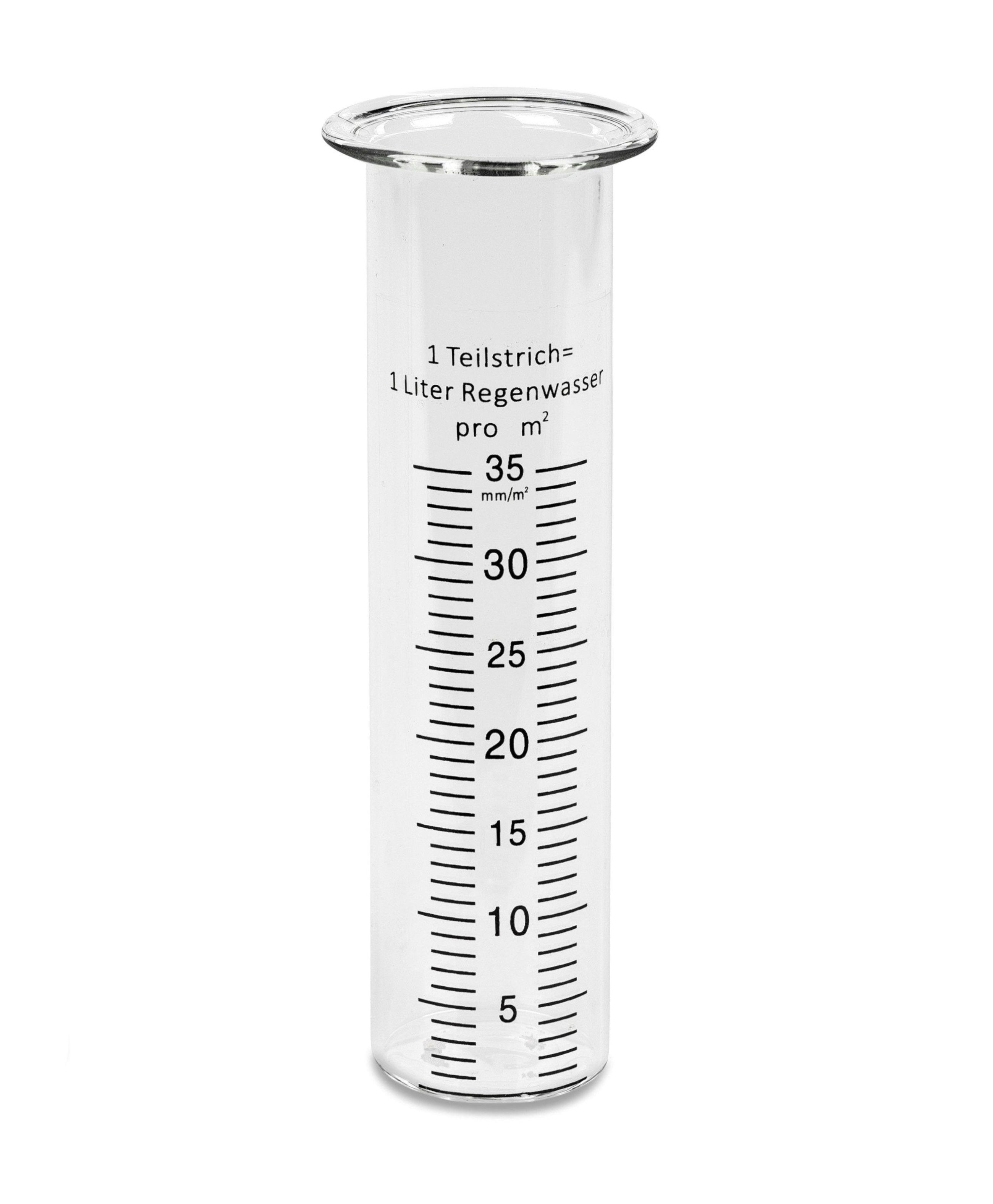 Regenmesser Glas 15 cm bis 35 mm/m² Ersatzglas für Niederschlagsmesser