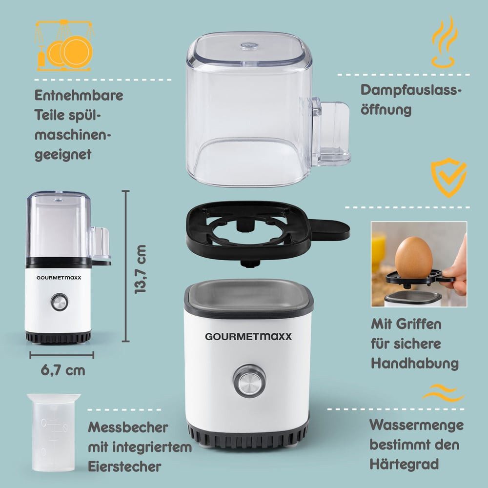Eierkocher Eierkocher für 1 Ei 70W weiß