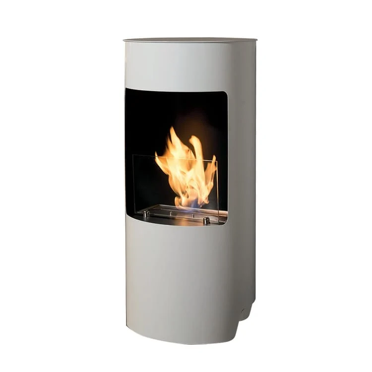 TECNOAIR SYSTEM Camino a Bioetanolo Ruby da Pavimento Modello CORTINA Da 2,5 kW - Vari Colori Bianco