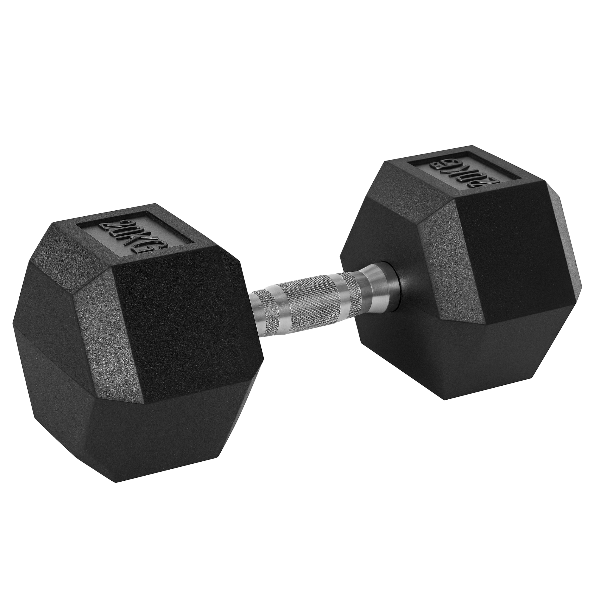 HOMCOM Hanteln mit gerändeltem Griff, Kurzhantel aus Gusseisen, 1 x 20kg, Kurzhanteln für Männer und Frauen, Dumbbell für Zuhause, Fitnessstudio, Krafttraining