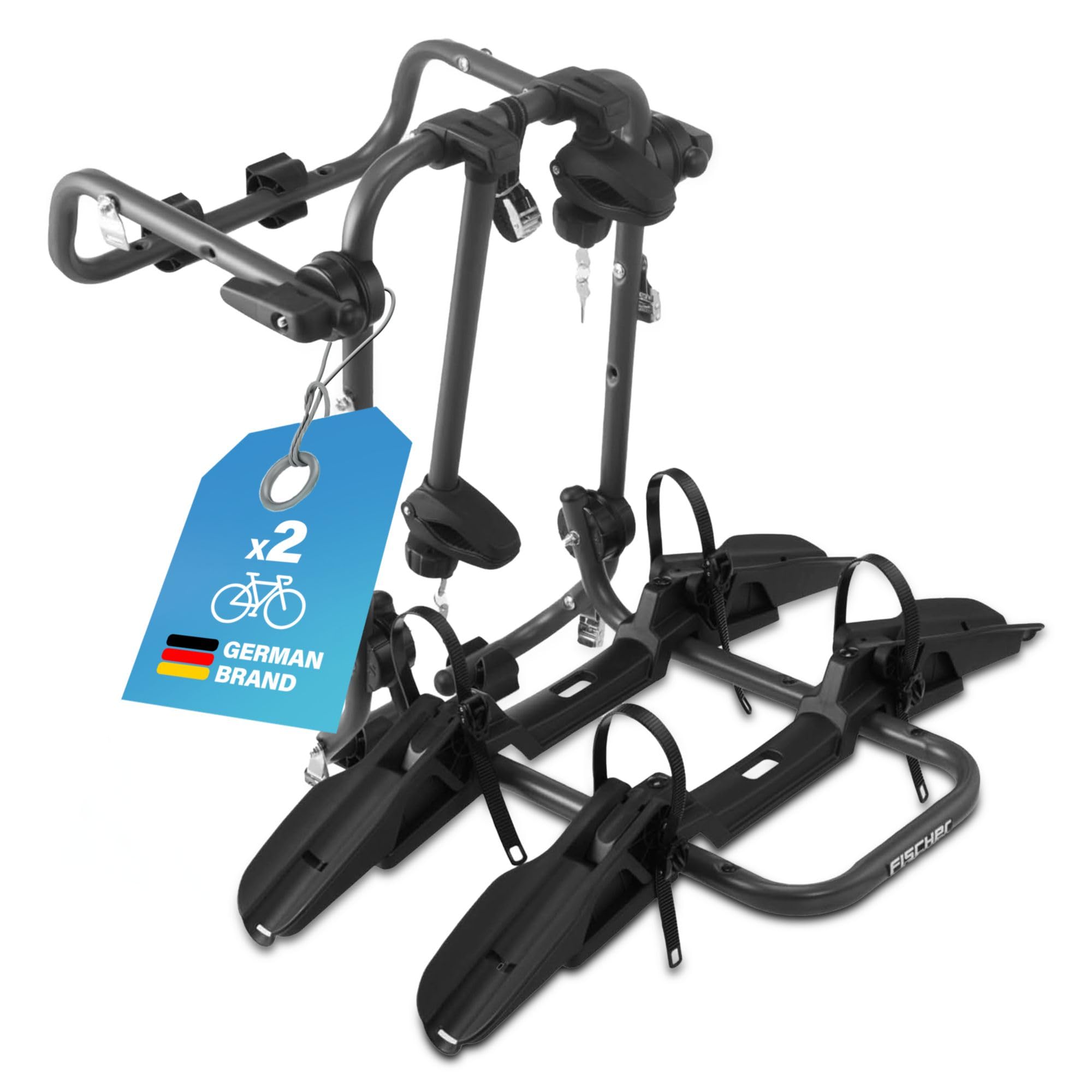 Fischer Heck Fahrradträger für Auto und Pkw Fahrradträger Heckträger stabil einfach zu montieren
