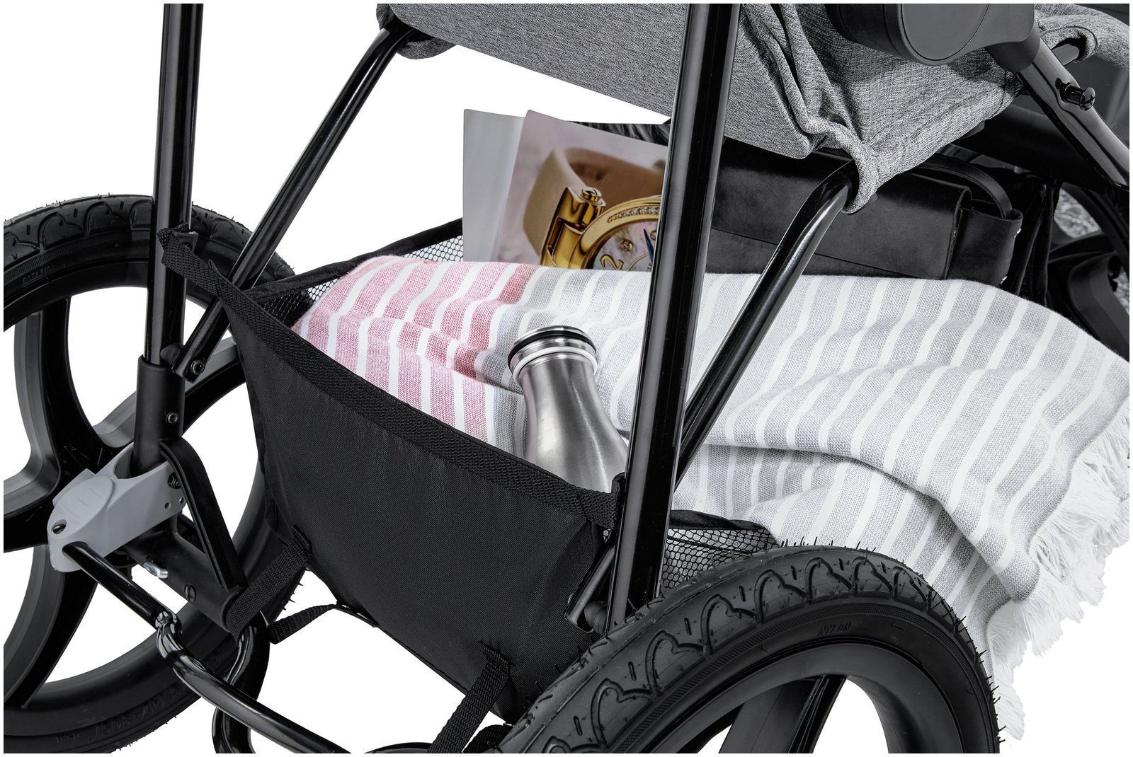 Dreirad-Kinderwagen Jogging-Kinderwagen mit Luftreifen und Verdeck - Modell: MOUNTAIN