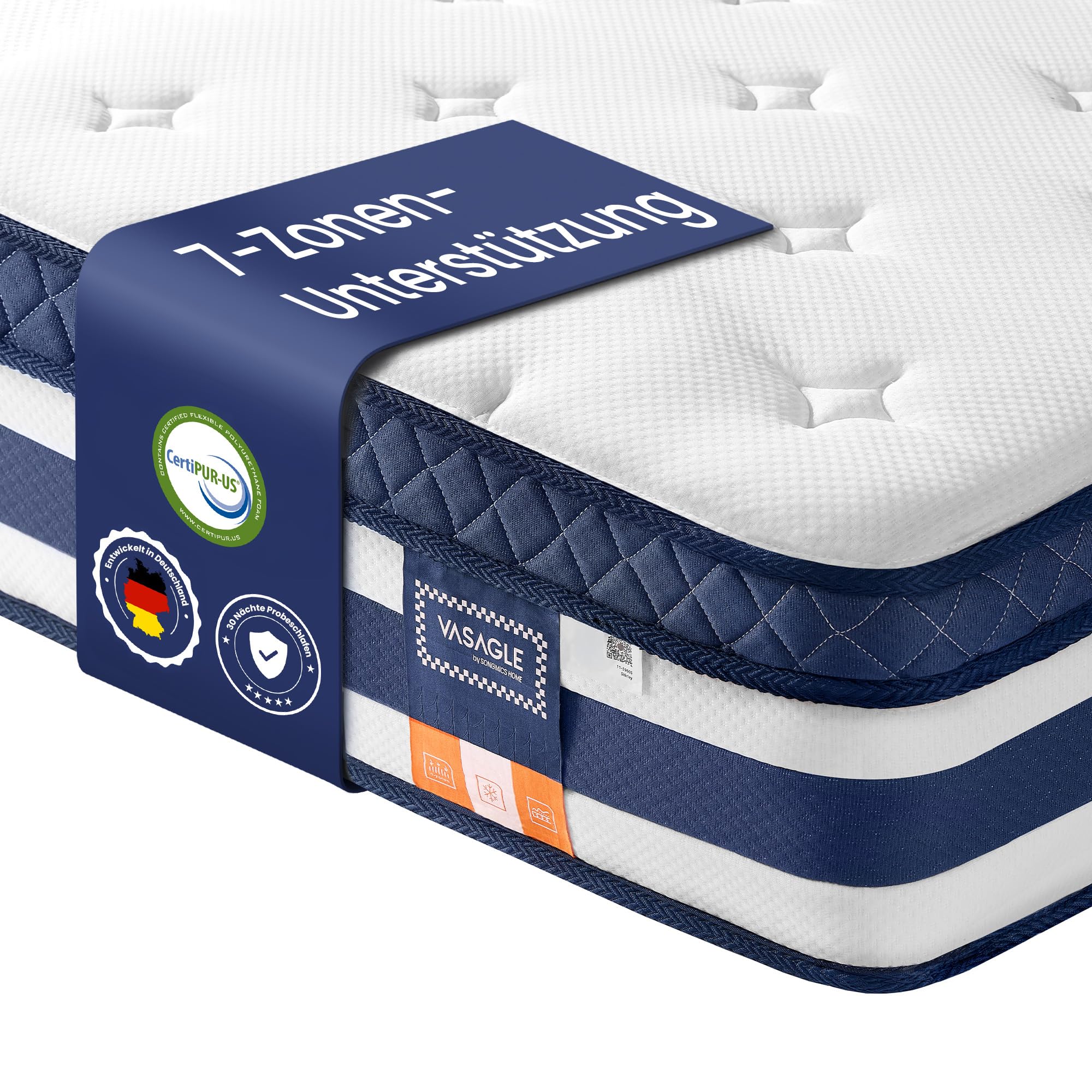 VASAGLE Gel-Memory-Foam-Matratze mit Komfortschaum