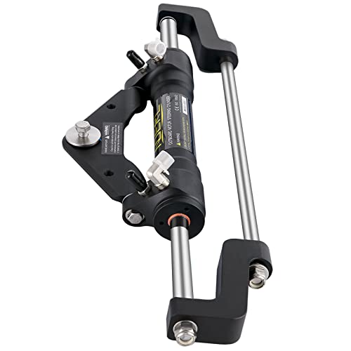 VEVOR Hydraulic Steering Cylinder for 300HP Outboard Boats, Crush Resistant, Aluminum Alloy, ORB Fitting, Two Way Lock