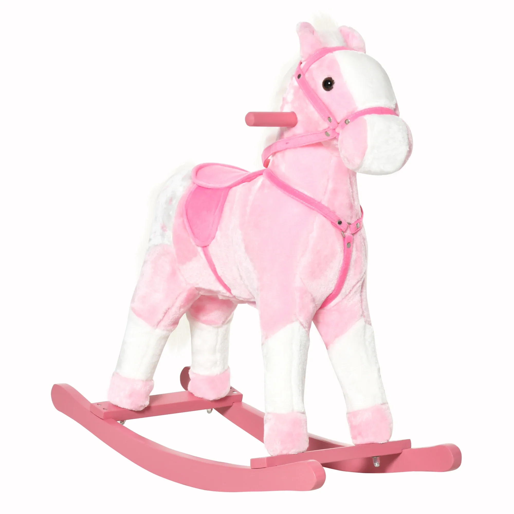 HOMCOM Schommelschaap met geluid roze