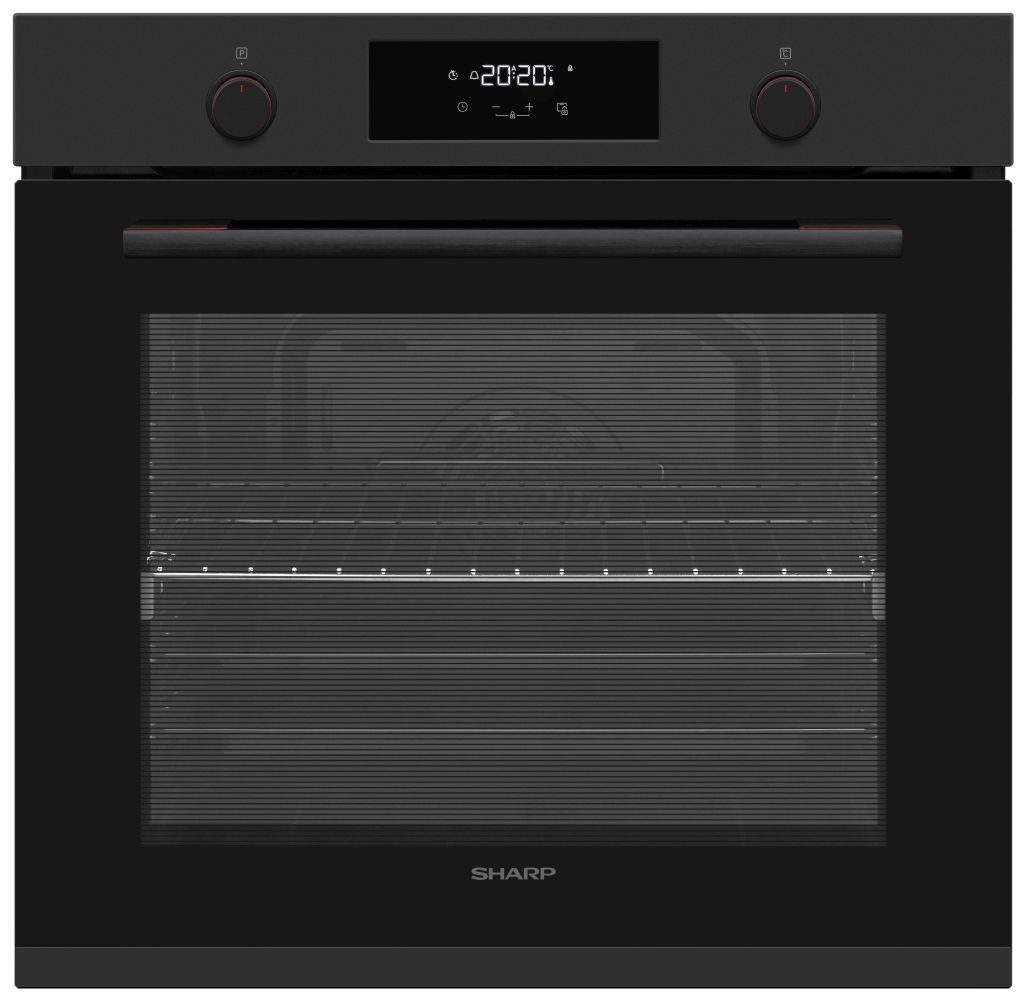 Backofen Teleskopauszug 78 Liter Schwarz Matt SoftClosing Turbo-Heißluft