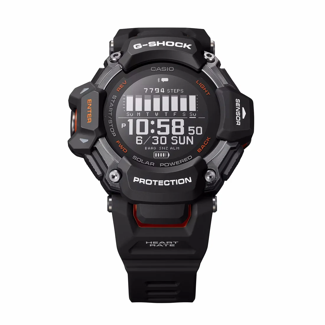 Orologio G-Shock con GPS GBD-H2000-1AER nero e rosso