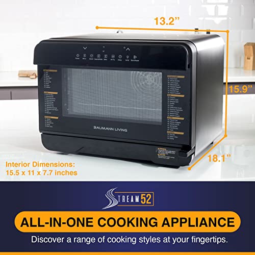 Baumann Living Multifunction Air Fryer Steam Oven Convection Countertop All in One Appliance.: Home & Kitchen