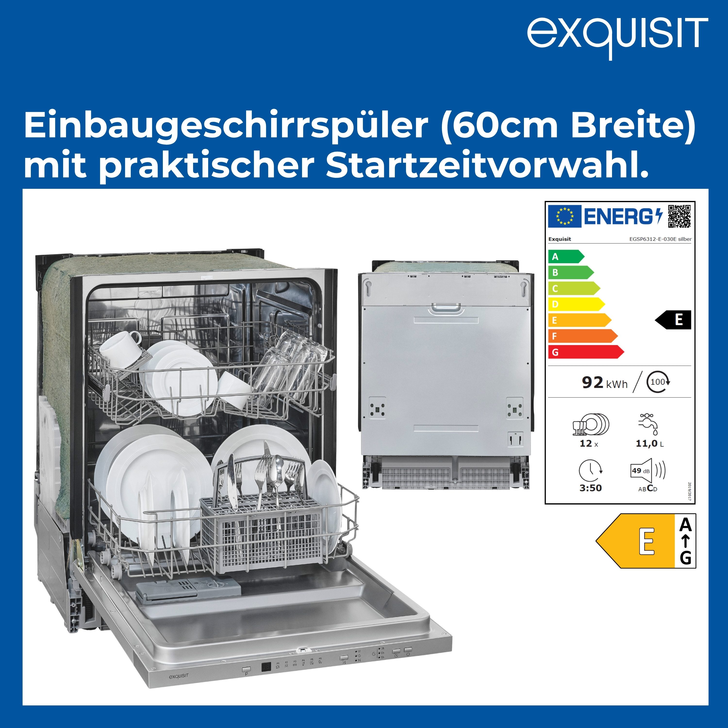 vollintegrierbarer Geschirrspüler EGSP56312-E-030E