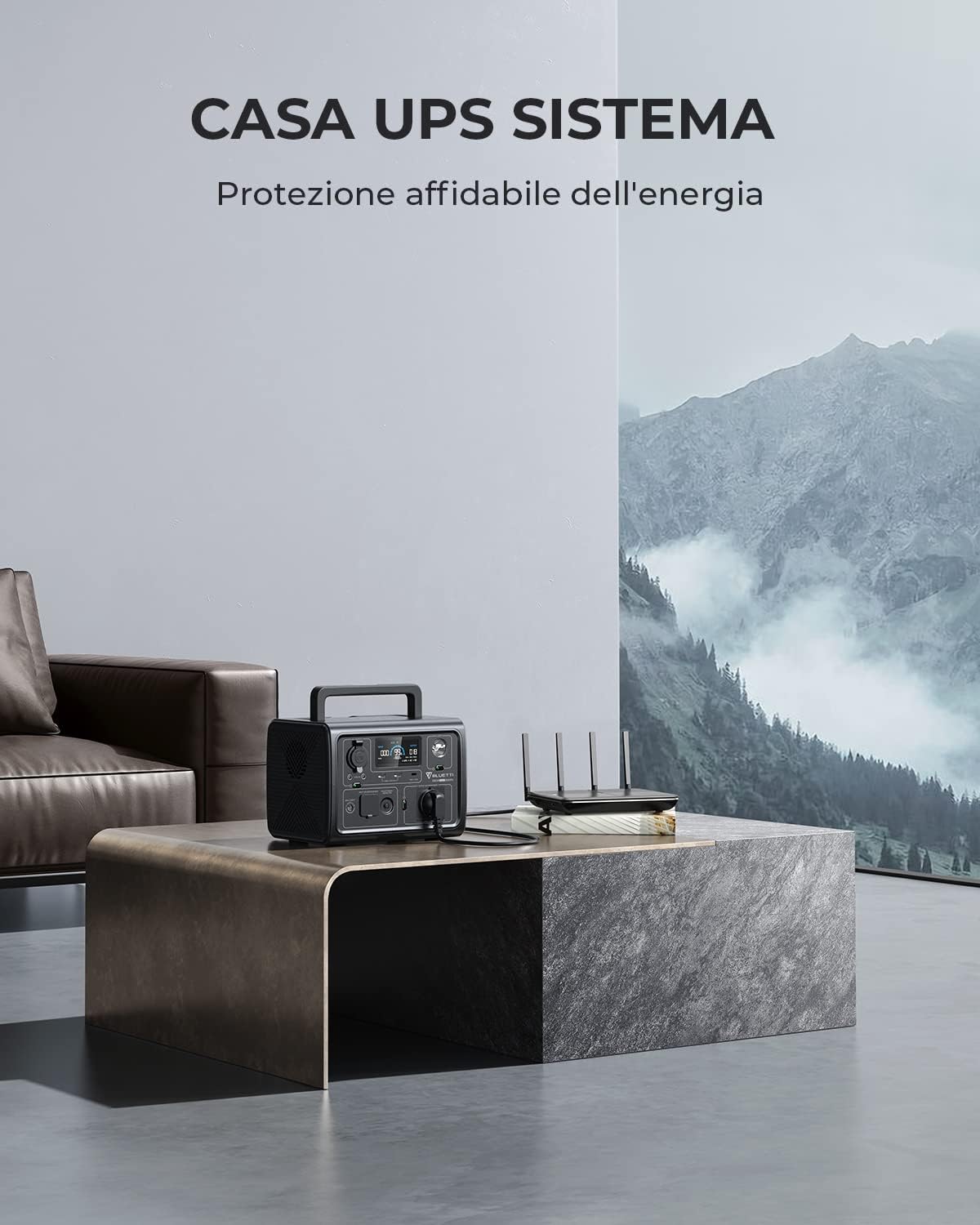 BLUETTI Centrale Elettrica Portatile EB3A, 268Wh LiFePO4 Batteria, 600W (1200W Picco) AC Uscita, Ricarica da 0-80% in 30 Minuti, Generatore Solare per Campeggio