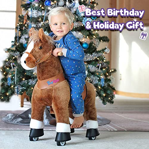 PonyCycle Modello U Cavallo che Cammina senza Elettrico con Rotelle cavalli Giocattoli Cavalcabili per Bambini (con Freno/con Suono/ 90cm Altezza/Taglia 4 per 4 8 Anni) Cavallo Marrone Ux424 : Amazon.it: Giochi e giocattoli